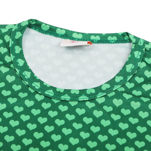 Valuable Girls Independence Day Half Sleeves T-Shirt - Green