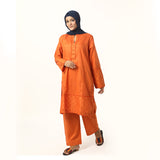 Women's Fancy 2Pcs Suit - Orange, Women Shalwar Suits, Chase Value, Chase Value