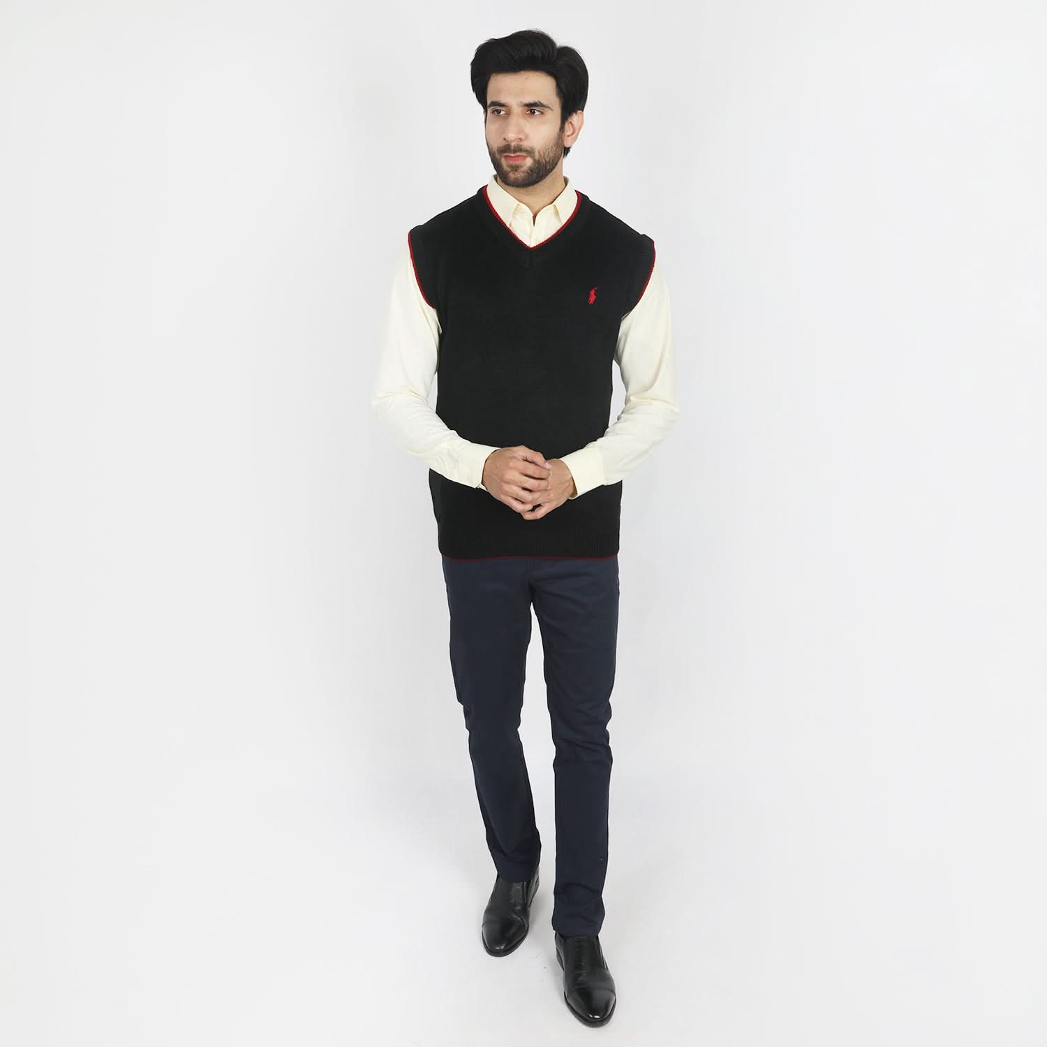 Men's Sleevesless Sweater - Black, Men's Sweater & Sweat Shirts, Chase Value, Chase Value