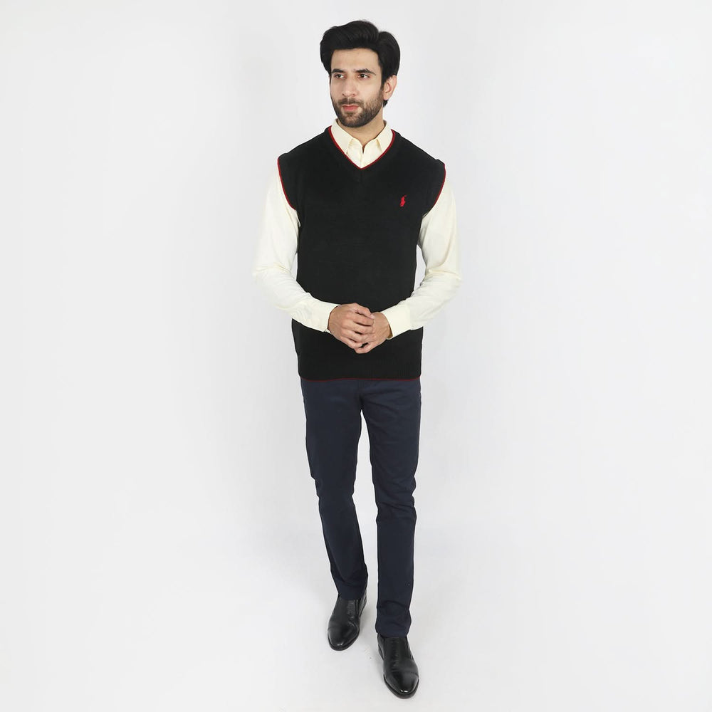 Men's Sleevesless Sweater - Black, Men's Sweater & Sweat Shirts, Chase Value, Chase Value
