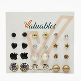 Girls Top Card Pack of 12 - Multi Color, Girls Earrings & Tops, Chase Value, Chase Value