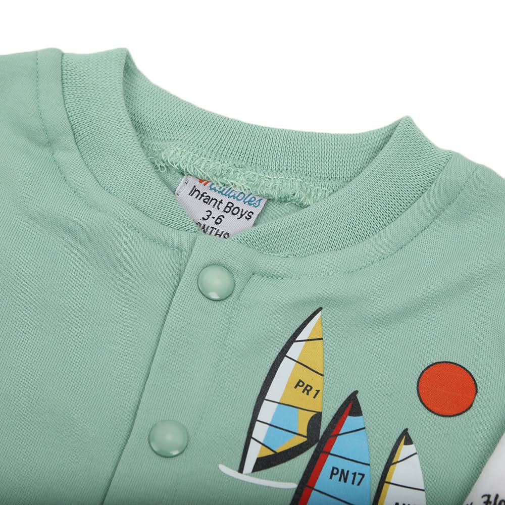 Newborn Boys Full Sleeves 2pcs Suit - Green, Newborn Boys Sets & Suits, Chase Value, Chase Value