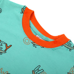 Boys Full Sleeves SweatShirt - Cyan