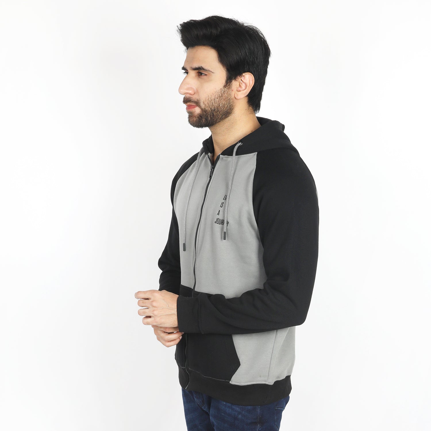 Eminent Men's Full Sleeves Jacket - Black & Grey, Men's Jackets & Hoodies, Eminent, Chase Value
