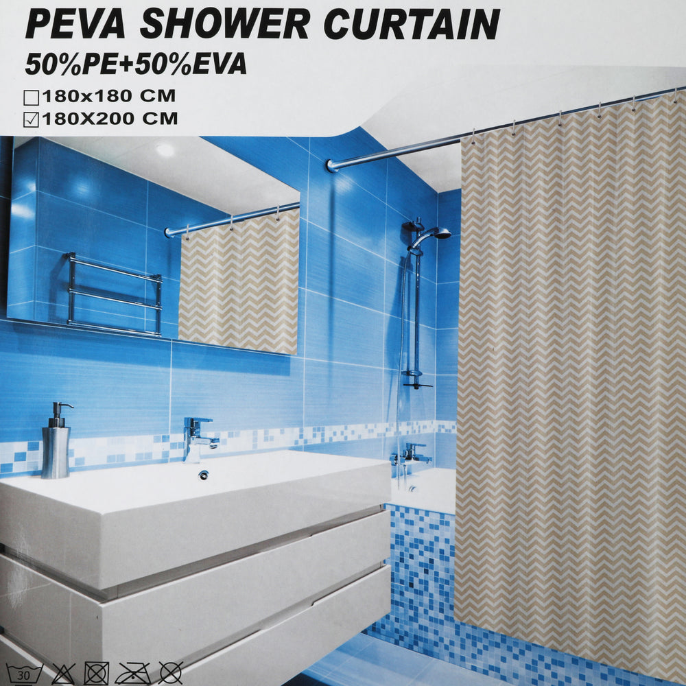 PEVA Shower Curtain  -  Multi Color, Shower Curtain, Chase Value, Chase Value