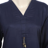 Women's Dyed Solid Co-Ord Set - Navy Blue, Women Co-Ord Set, Chase Value, Chase Value