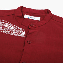 Eminent Boys Half Sleeves Casual Shirt  - Maroon