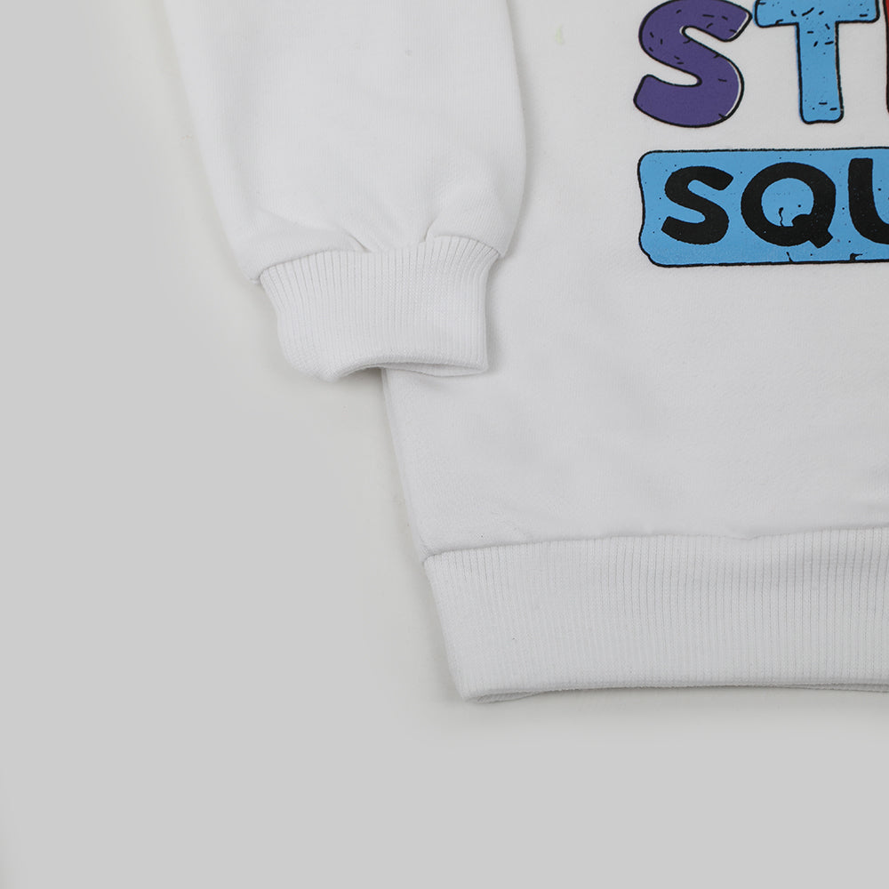 Boys Full Sleeves SweatShirt - White, Boys Hoodies & Sweat Shirts, Chase Value, Chase Value