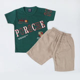 Boys Half Sleeves Suit - Green, Boys Sets & Suits, Chase Value, Chase Value