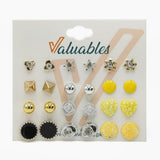Girls Top Card Pack of 12 - Multi Color, Girls Earrings & Tops, Chase Value, Chase Value