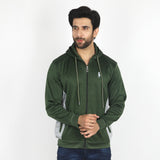 Men's Full Sleeves Hoodie Jacket - Green, Men's Jackets & Hoodies, Chase Value, Chase Value