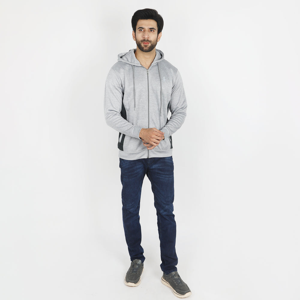 Men's Full Sleeves Hoodie Jacket - Grey, Men's Jackets & Hoodies, Chase Value, Chase Value