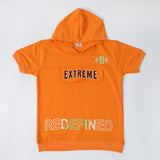 Boys Hooded T-Shirt - Peach, Boys T-Shirts, Chase Value, Chase Value