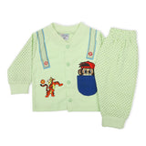 Newborn Boys Full Sleeves 2pcs Suit - Green, Newborn Boys Sets & Suits, Chase Value, Chase Value