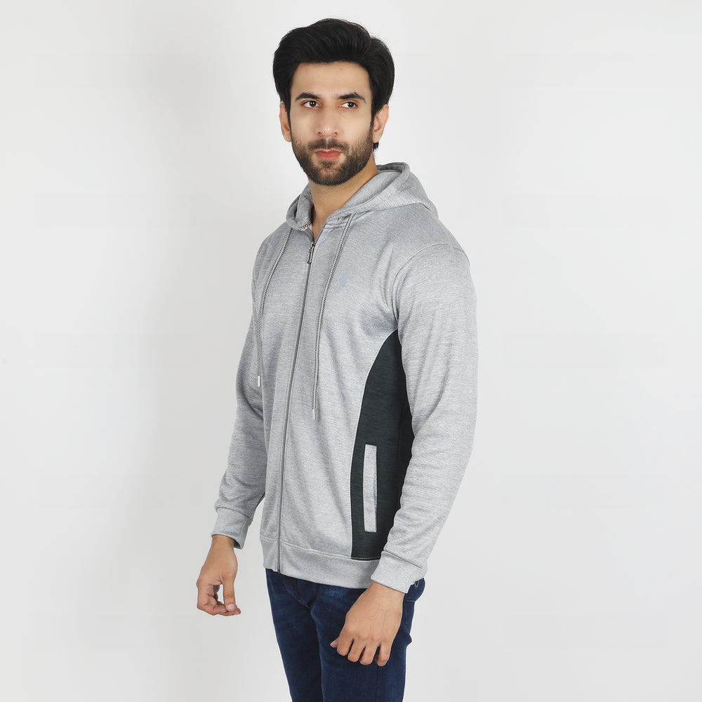 Men's Full Sleeves Hoodie Jacket - Grey, Men's Jackets & Hoodies, Chase Value, Chase Value