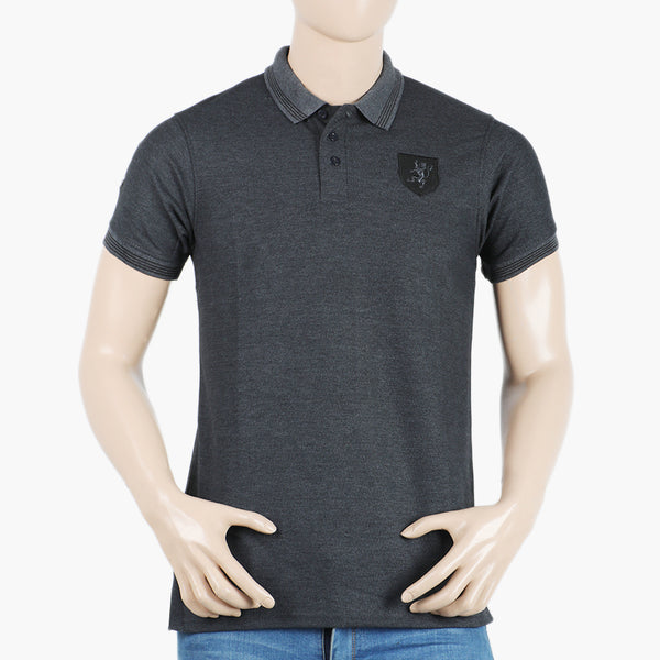 Men's Half Sleeves Polo T-Shirt - Dark Grey, Men's T-Shirts & Polos, Chase Value, Chase Value