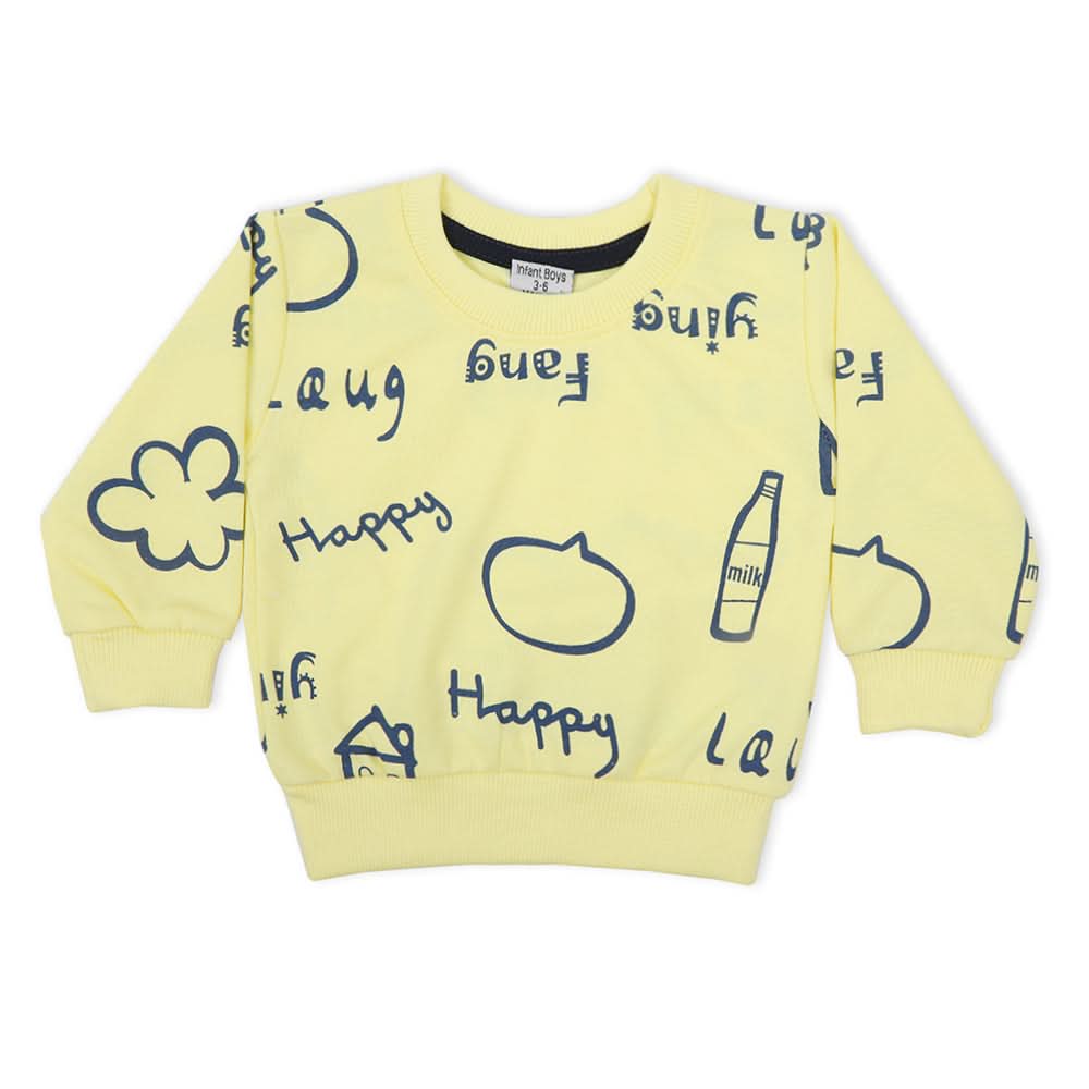 Newborn Boys Full Sleeves T-Shirt - Yellow, Newborn Boys Shirts & T-Shirts, Chase Value, Chase Value