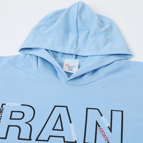 Boys Hooded T-Shirt - Sky Blue, Boys T-Shirts, Chase Value, Chase Value
