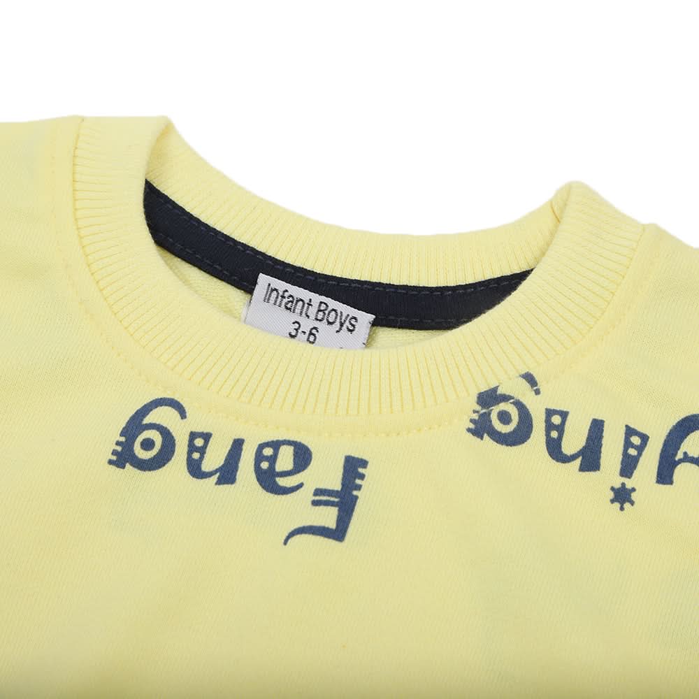 Newborn Boys Full Sleeves T-Shirt - Yellow, Newborn Boys Shirts & T-Shirts, Chase Value, Chase Value