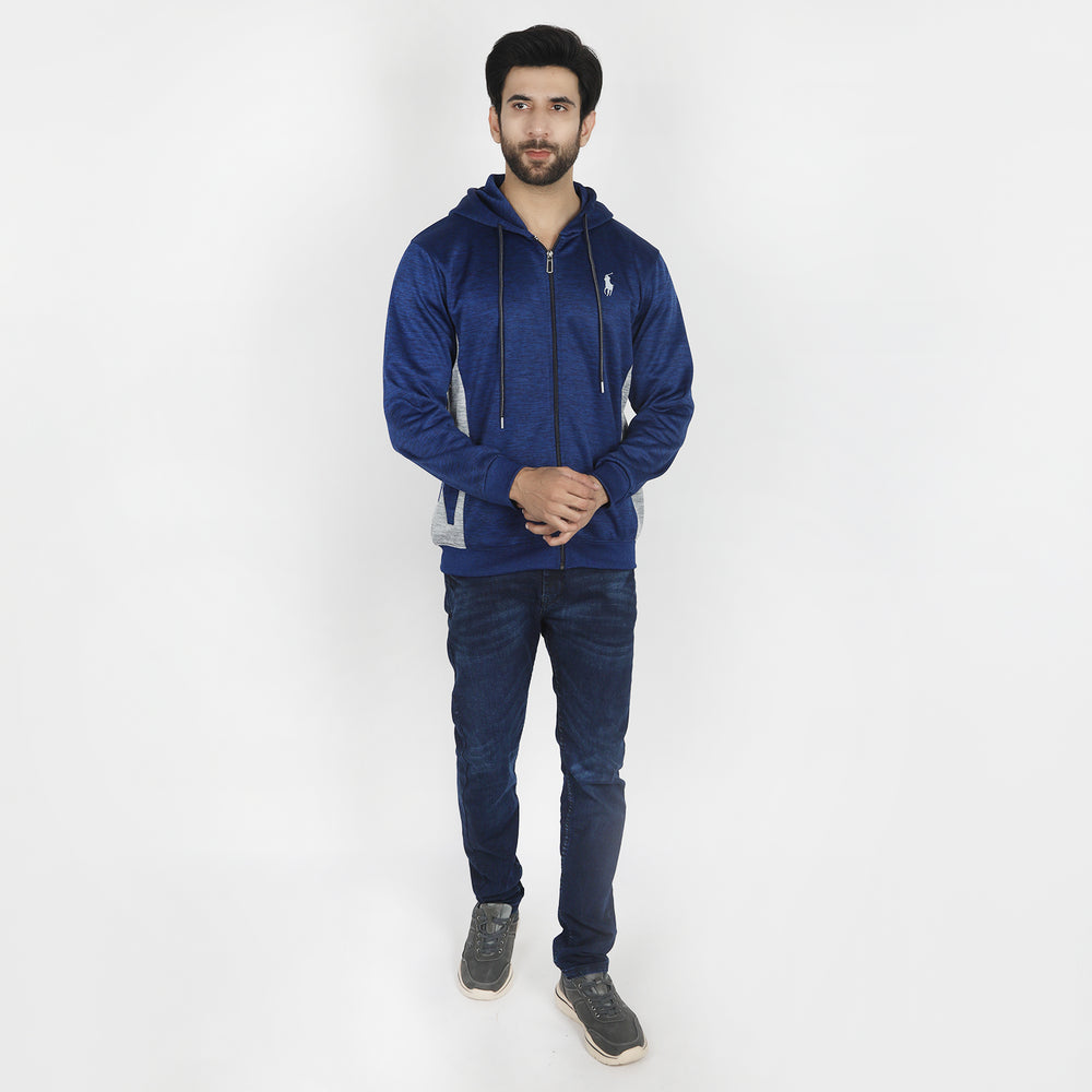 Men's Full Sleeves Hoodie Jacket - Navy Blue, Men's Jackets & Hoodies, Chase Value, Chase Value