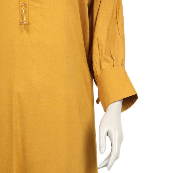 Women's Dyed Solid Co-Ord Set - Mustard