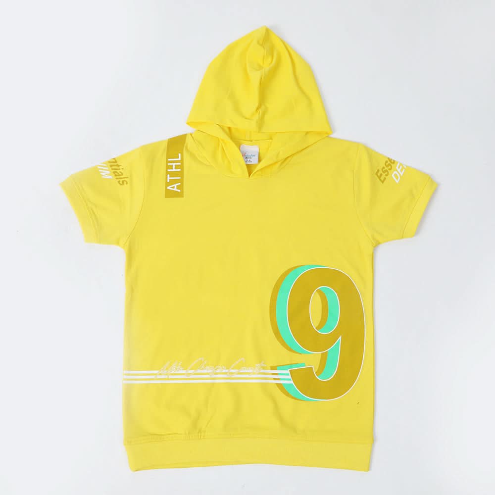 Boys Hooded T-Shirt - Yellow, Boys T-Shirts, Chase Value, Chase Value