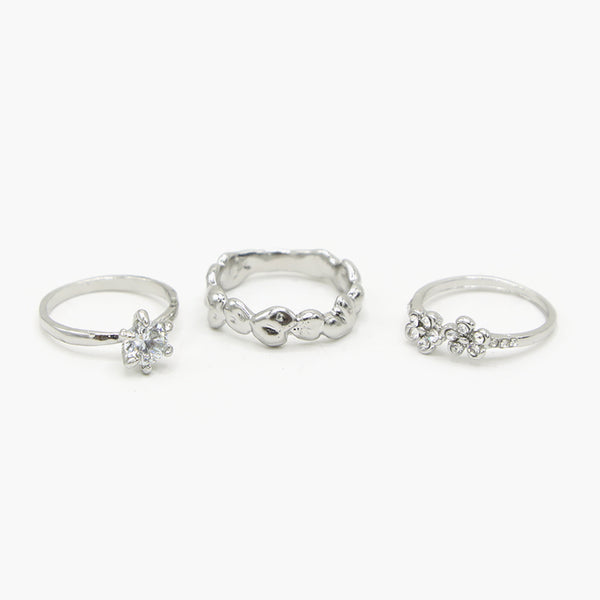 Women's Ring Pack of 3 - Silver