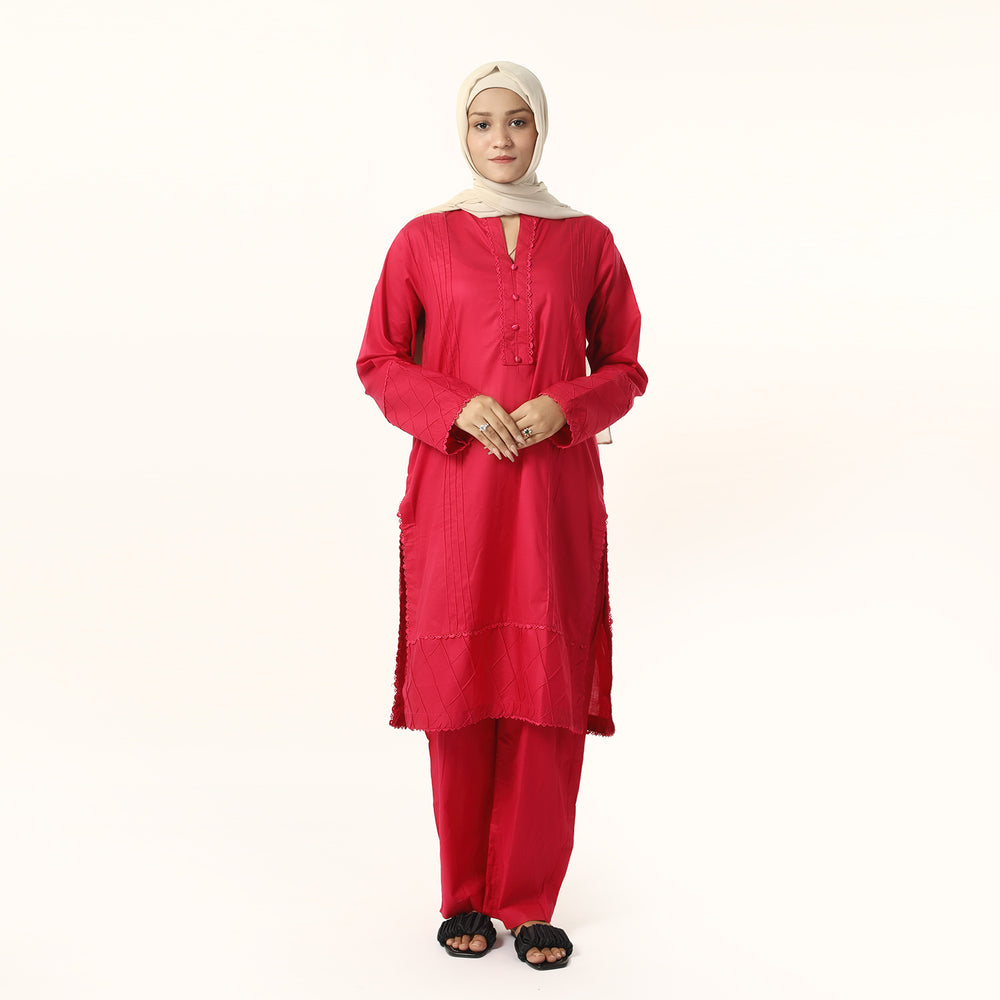 Women's Fancy 2Pcs Suit -  Tea Pink, Women Shalwar Suits, Chase Value, Chase Value