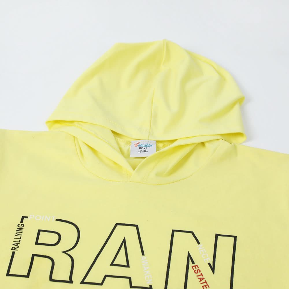 Boys Hooded T-Shirt - Yellow, Boys T-Shirts, Chase Value, Chase Value