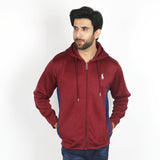 Men's Full Sleeves Hoodie Jacket - Maroon, Men's Jackets & Hoodies, Chase Value, Chase Value