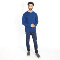 Eminent Men's Full Sleeves Sweaters - Royal Blue