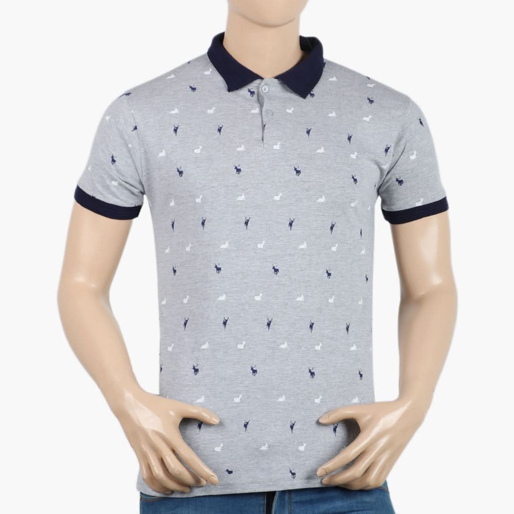 Men's Half Sleeves Polo T-Shirt - Light Grey, Men's T-Shirts & Polos, Chase Value, Chase Value