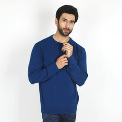 Eminent Men's Full Sleeves Sweaters - Royal Blue