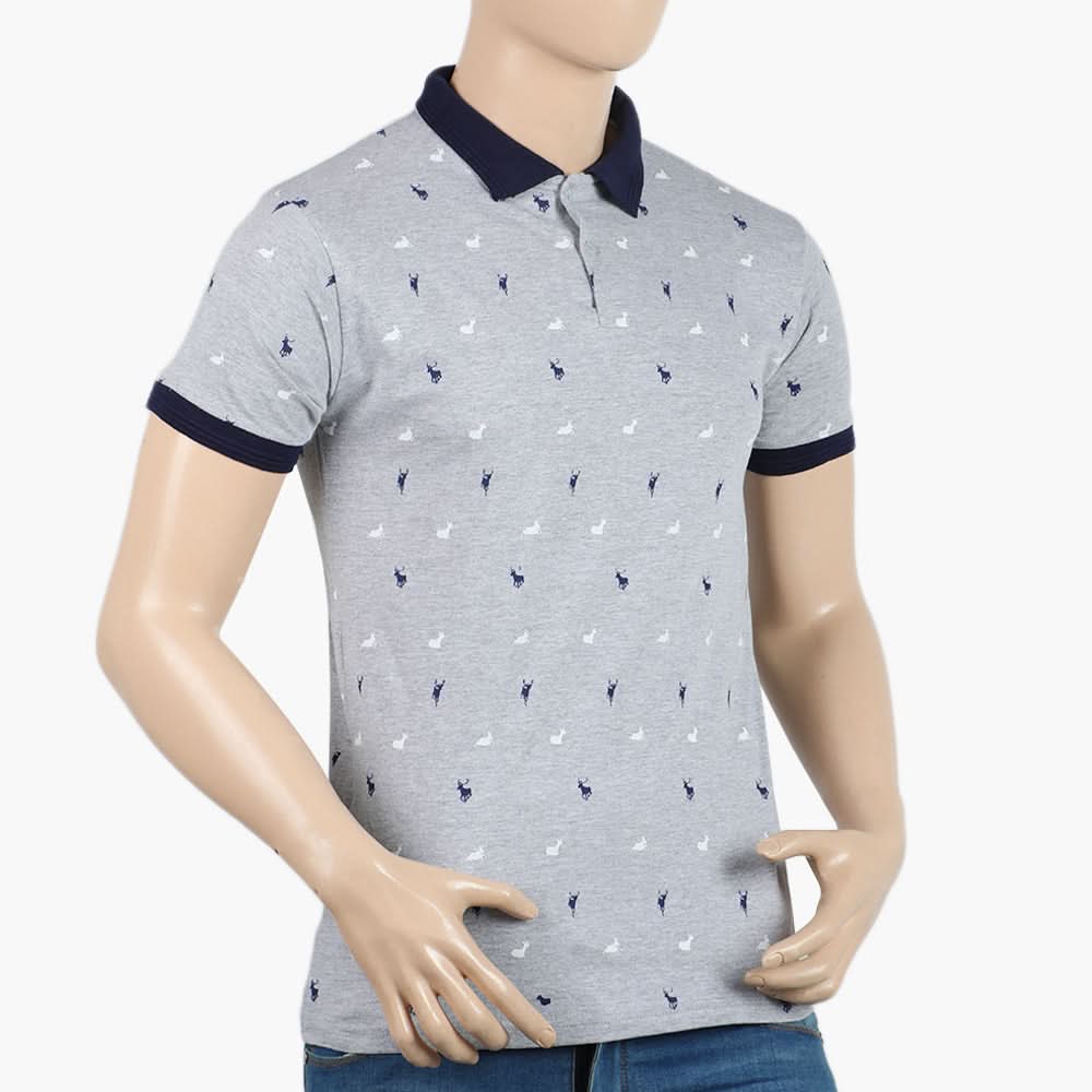 Men's Half Sleeves Polo T-Shirt - Light Grey, Men's T-Shirts & Polos, Chase Value, Chase Value