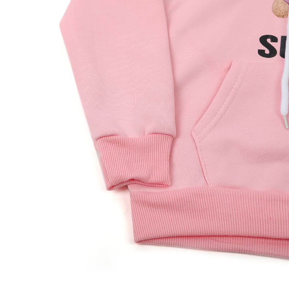 Girls Full Sleeves Hoodie T-Shirt - Pink, Girls Hoodies & Sweat Shirts, Chase Value, Chase Value