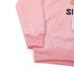 Girls Full Sleeves Hoodie T-Shirt - Pink