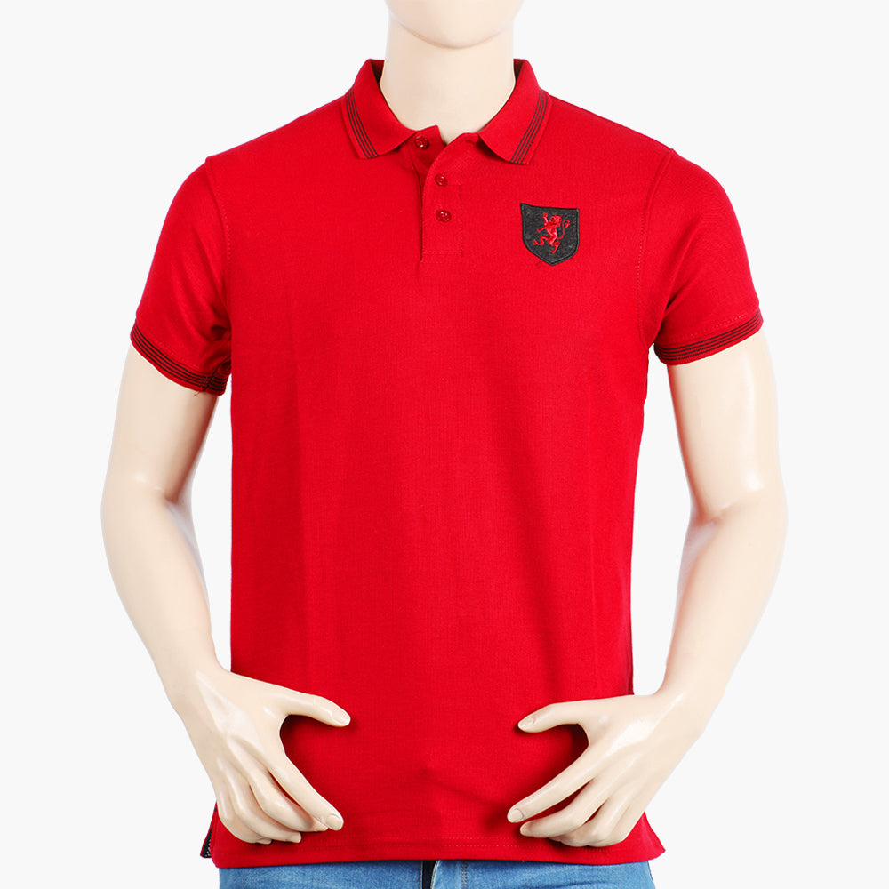 Men's Half Sleeves Polo T-Shirt - Red, Men's T-Shirts & Polos, Chase Value, Chase Value