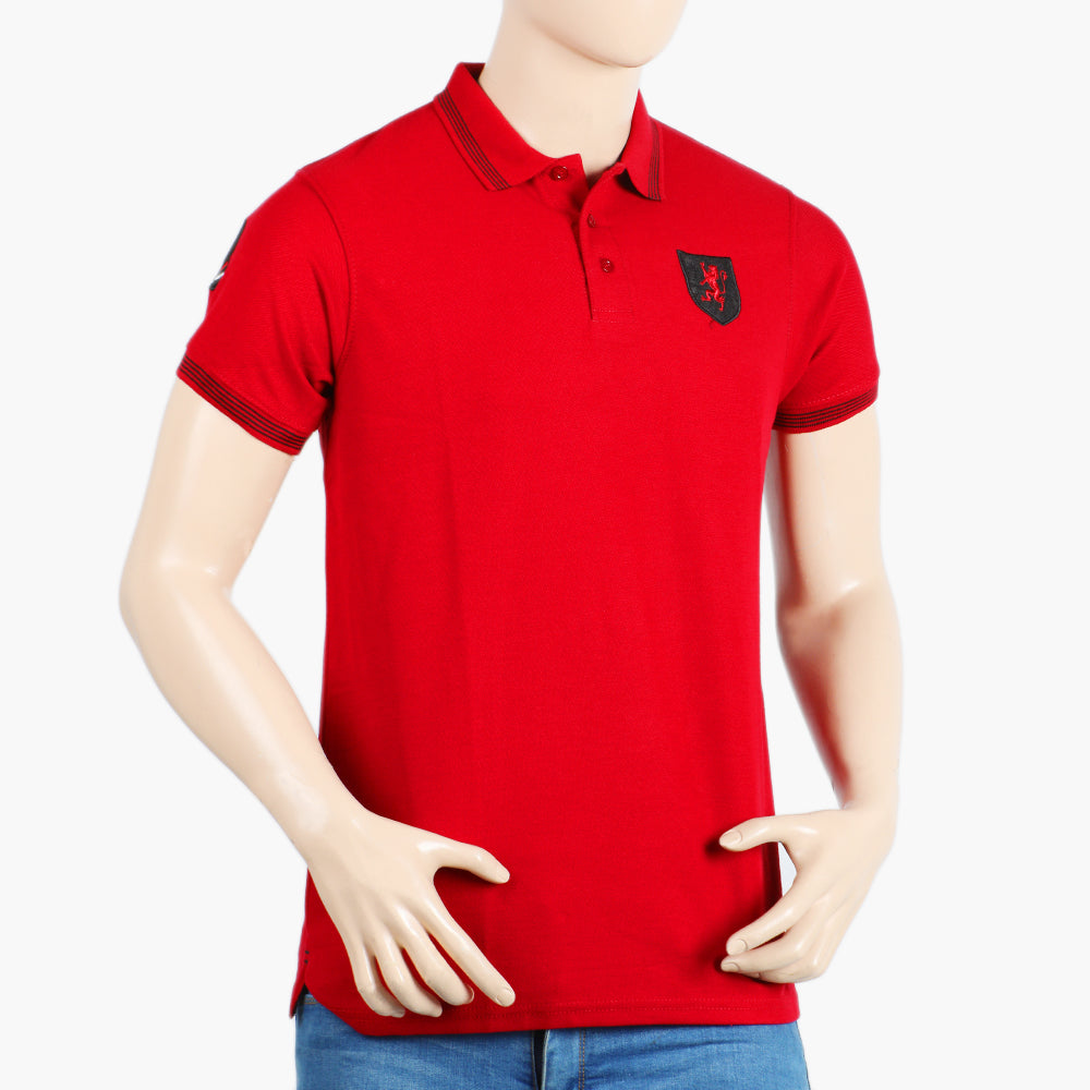 Men's Half Sleeves Polo T-Shirt - Red, Men's T-Shirts & Polos, Chase Value, Chase Value