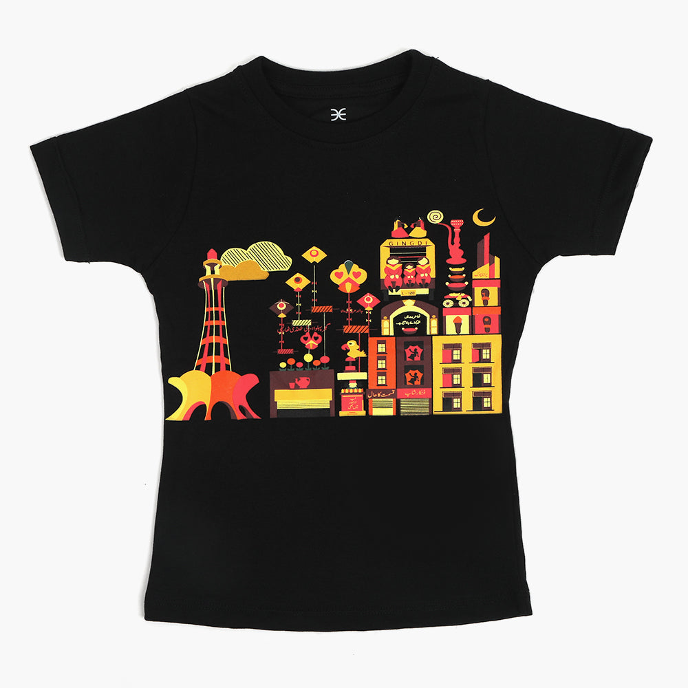 Eminent Girls Independence Day T-Shirt - Black, Girls T-Shirts, Eminent, Chase Value