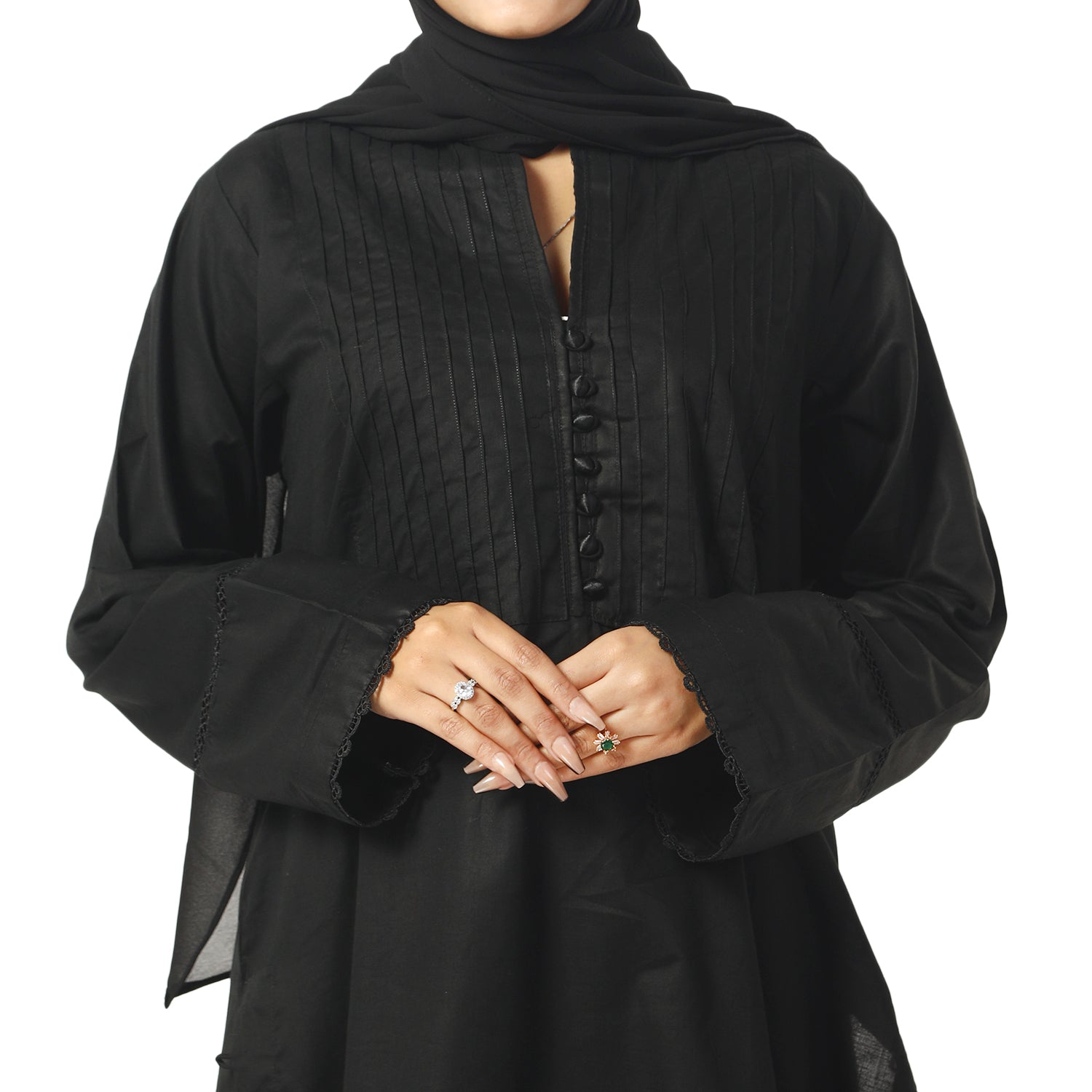 Women's Fancy 2Pcs Suit - Black, Women Shalwar Suits, Chase Value, Chase Value