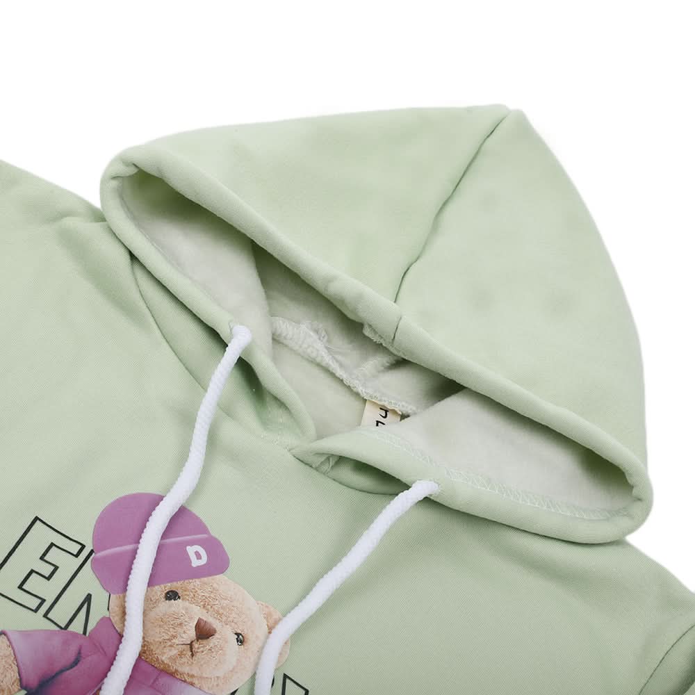 Girls Full Sleeves Hoodie T-Shirt - Light Green, Girls Hoodies & Sweat Shirts, Chase Value, Chase Value