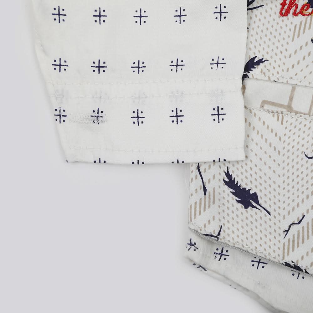 Newborn Boys Full Sleeves Suit - Off White, Newborn Boys Sets & Suits, Chase Value, Chase Value