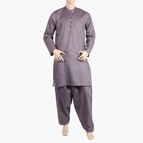 Men's Plain Kurta Shalwar Suit - Plum, Men's Shalwar Kameez, Chase Value, Chase Value