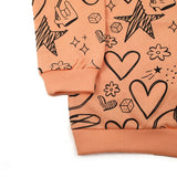 Girls Full Sleeves Hoodie T-Shirt - Peach, Girls Hoodies & Sweat Shirts, Chase Value, Chase Value