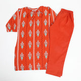 Girls Stitched Shalwar Suit - Rust, Girls Shalwar Kameez, Chase Value, Chase Value