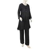 Women's Dyed Solid Co-Ord Set - Black, Women Co-Ord Set, Chase Value, Chase Value