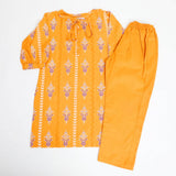 Girls Stitched Shalwar Suit - Golden, Girls Shalwar Kameez, Chase Value, Chase Value