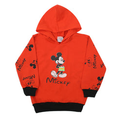 Boys Full Sleeves Hoodie - Orange