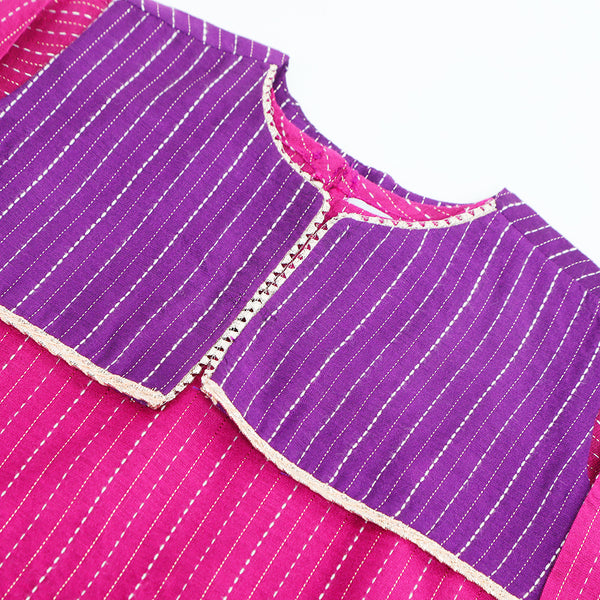 Eminent Girls Printed Stitched Shalwar Suit - Purple