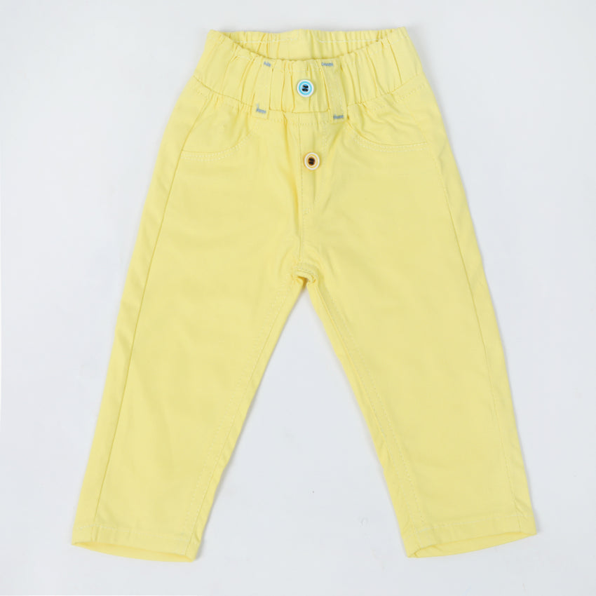 Newborn Girls Cotton Pant - Yellow, Newborn Girls Shorts Skirts & Pants, Chase Value, Chase Value